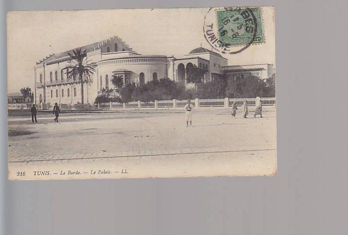 cpa, Tunis , le Bardo , le Palais , voyagé