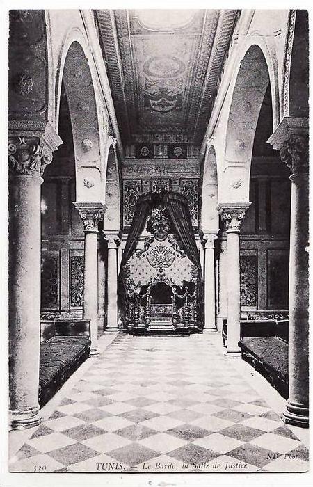Tunisie TUNIS palais le BARDO la SALLE de JUSTICE CPA 1910s NEURDEIN 530 Maghreb Tunisia Tunesien Tunez Tunesie