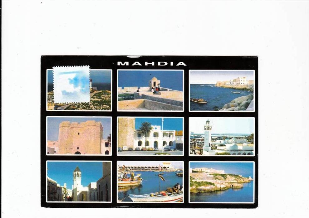 B53093 Mahdia Tunisie phare lighthouse boats bateaux multi vues used perfect shape