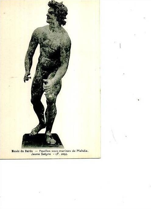 TUNISIE MUSEE DU BARDO CARTHAGE JEUNE SATYRE HOMME NU FOUILLES SOUS MARINES DE MAHDIA