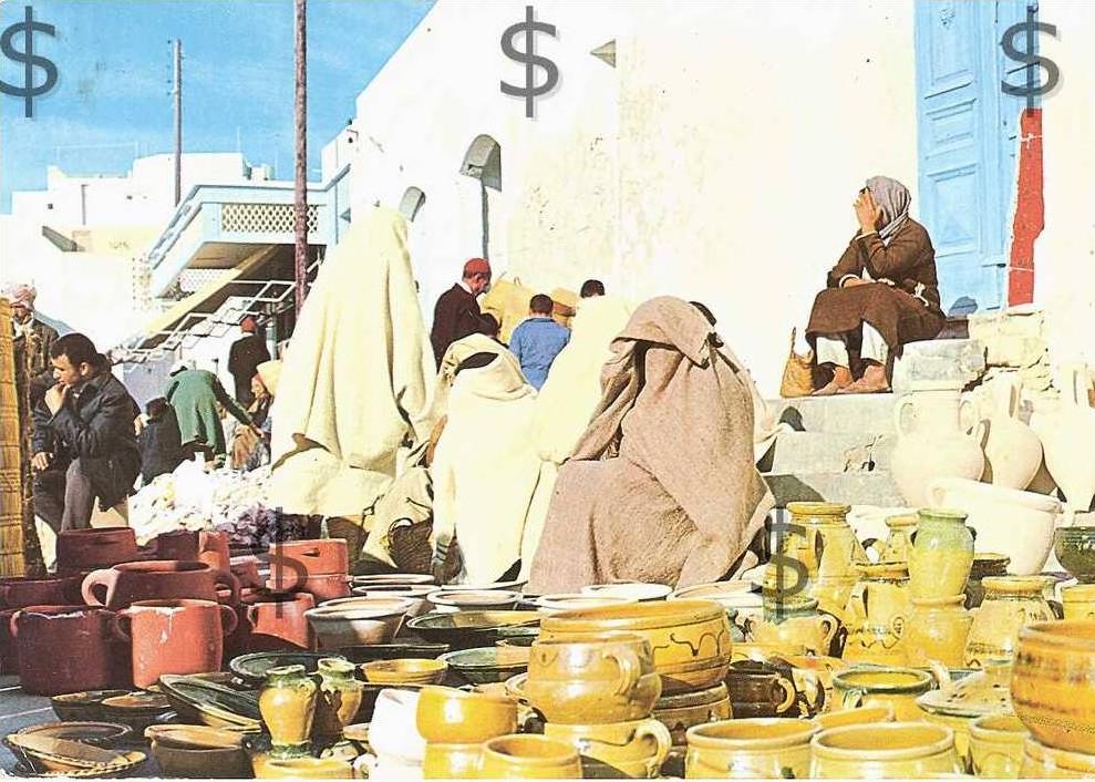MAHDIA Tunisie le marché poteries potier