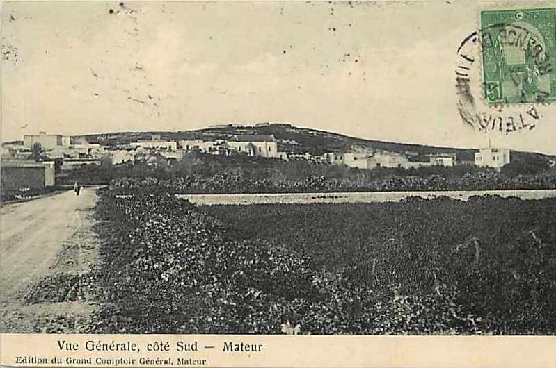 tunisie -ref A127- mateur -vue generale cote sud - carte bon etat -