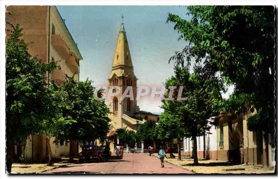 Tunisie CPA Menzel Bourguiba L'eglise